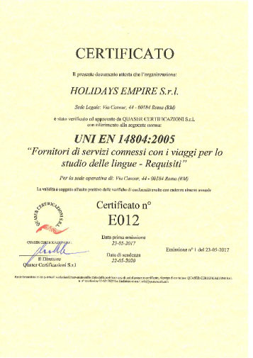 Certificazione 14804